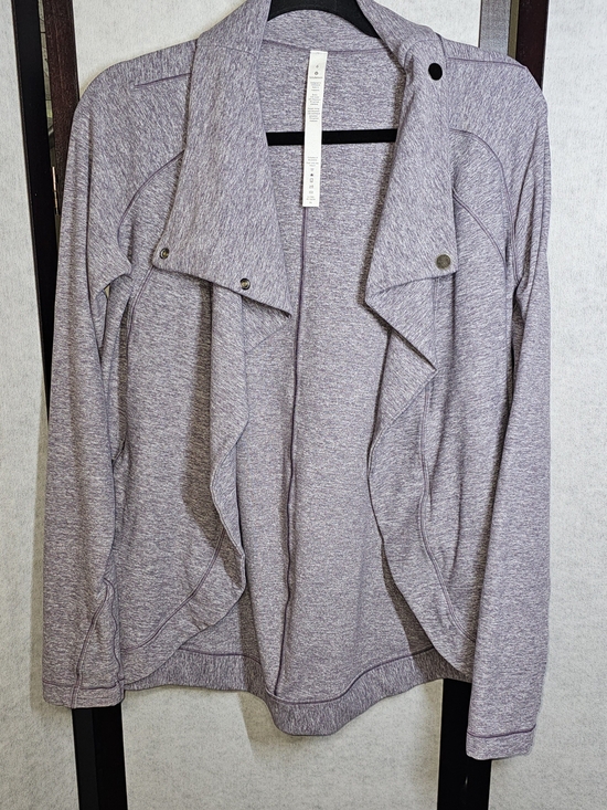 lululemon athletica Sweaters - lululemon athletica Heathered Lavender Active Jacket-Sit In Awareness Size 6